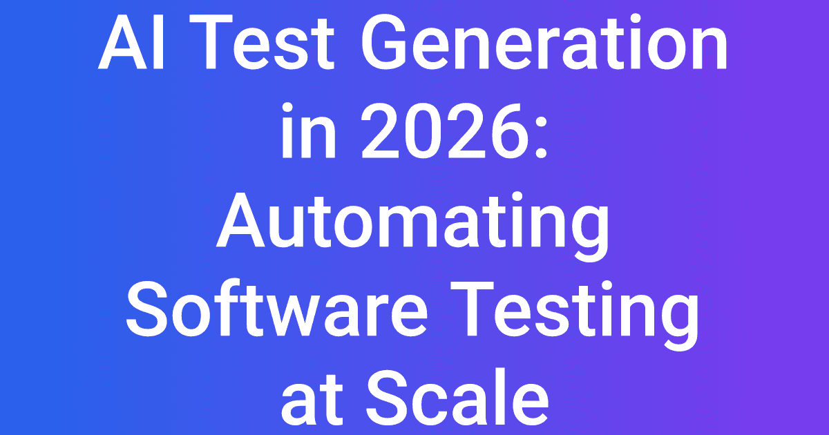 AI Test Generation in 2026: Automating Software Testing at Scale