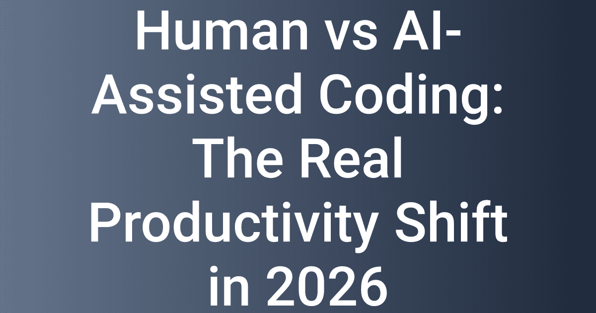 Human vs AI-Assisted Coding: The Real Productivity Shift in 2026