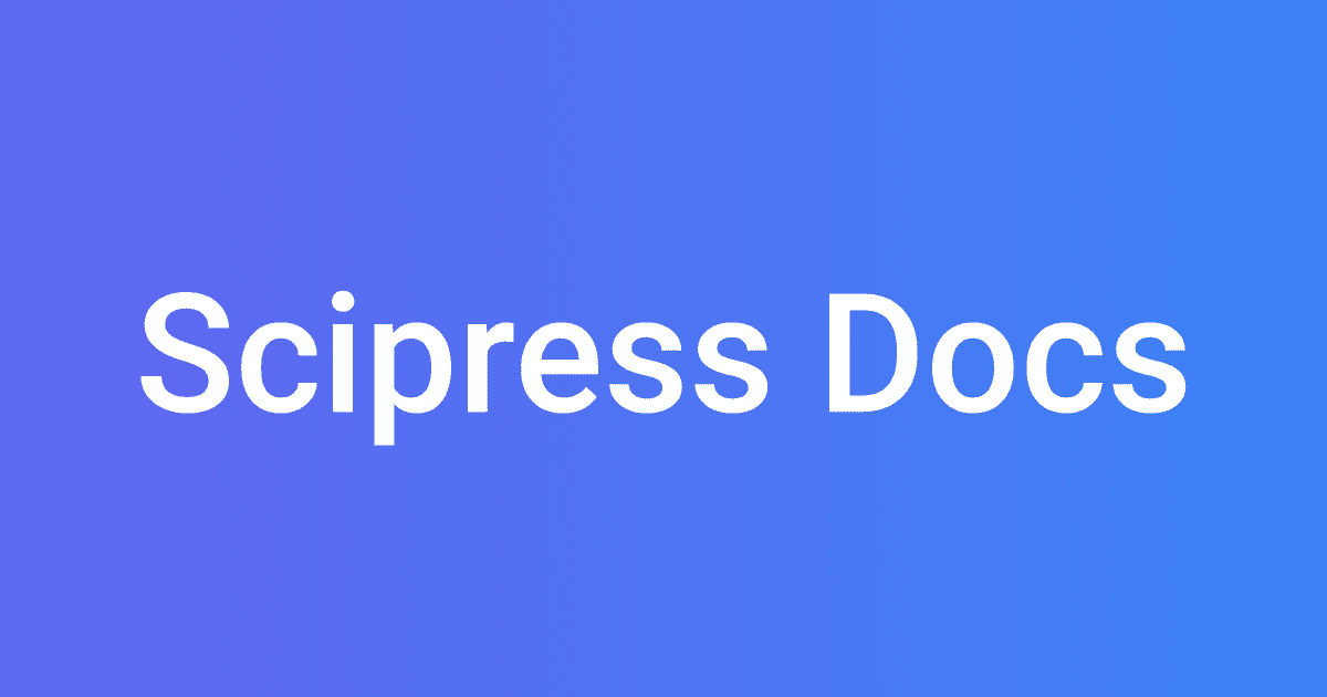 Scipress Docs